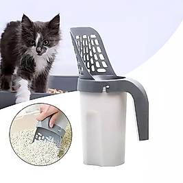 Elekli Poşet Hazneli Kedi Kumu Küreği