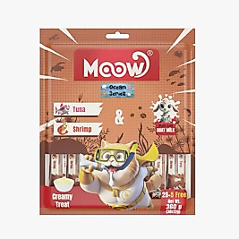 Moow Ton Balıklı & Karidesli Keçi Sütlü Kedi Krema 12gr x 30'lu