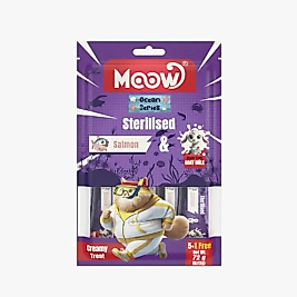 Moow Somonlu Keçi Sütlü Sterilised Kedi Krema 12gr x 6