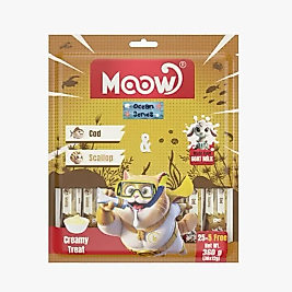 Moow Morina Balıklı & Deniz Taraklı Keçi Sütlü Kedi Krema 12gr x 30'lu