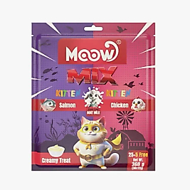 Moow Mix Somonlu & Tavuklu Keçi Sütlü Yavru Kedi Krema 12gr x 30' lu
