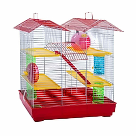 Nanbell M027 Büyük Hamster Kafesi – Çift Katlı Oyun Parklı, Geniş ve Dayanıklı Kafes