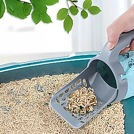 Elekli Poşet Hazneli Kedi Kumu Küreği