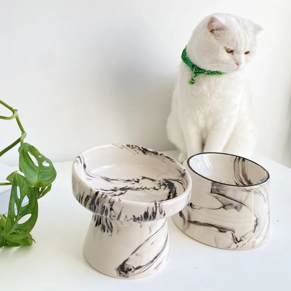 Porselen Kedi Köpek Mama Ve Su Kabı