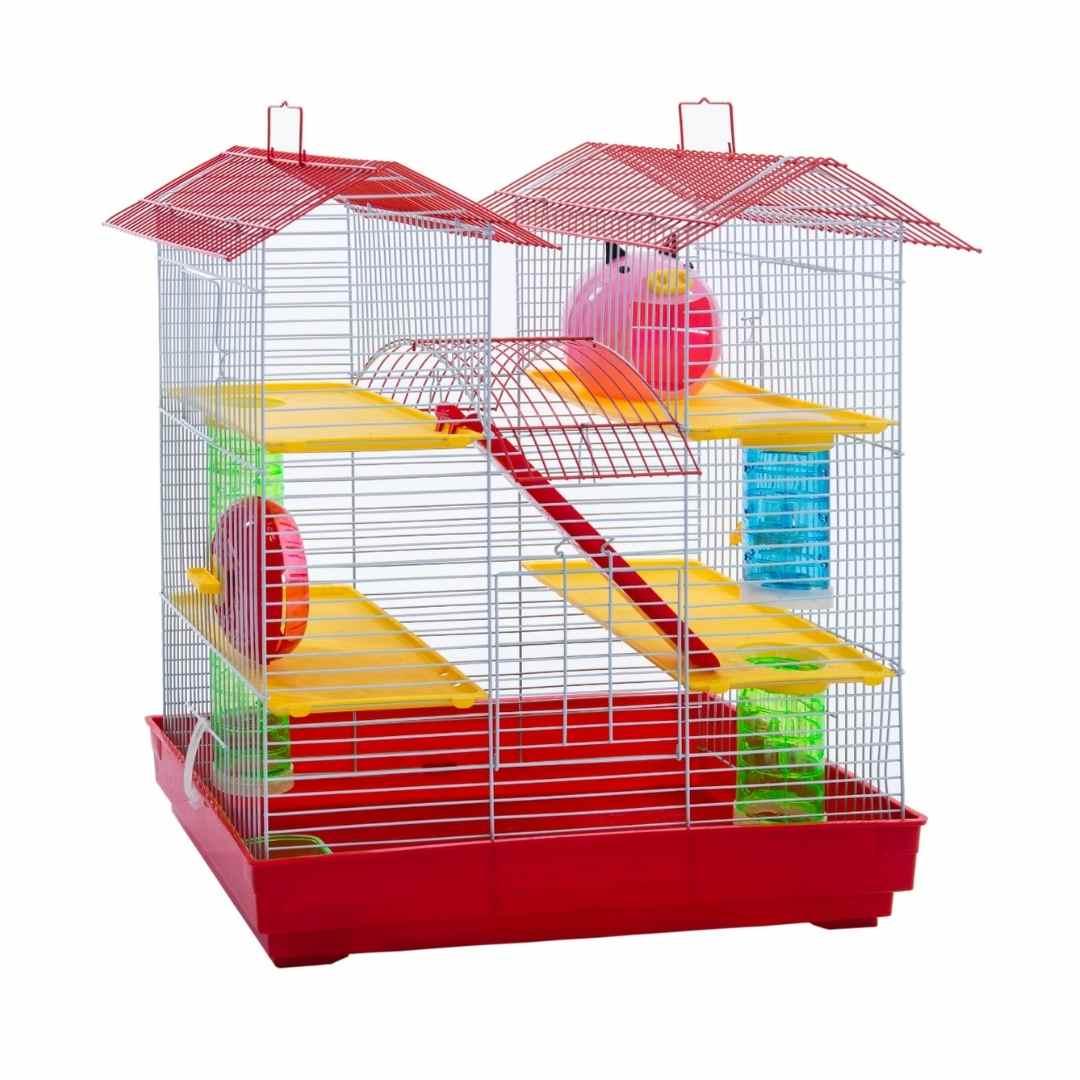 Nanbell M027 Büyük Hamster Kafesi – Çift Katlı Oyun Parklı, Geniş ve Dayanıklı Kafes