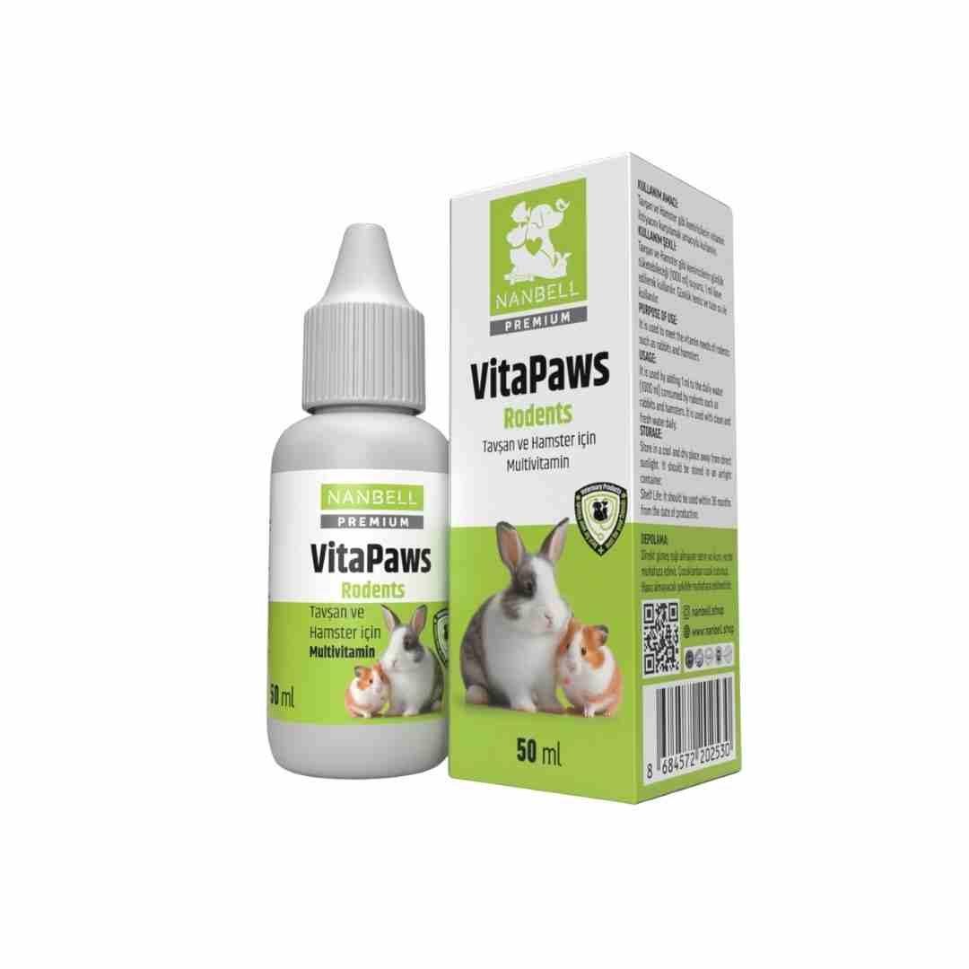 Nanbell VitaPaws – Tavşan ve Hamsterlar İçin Multivitamin Takviyesi 30ml