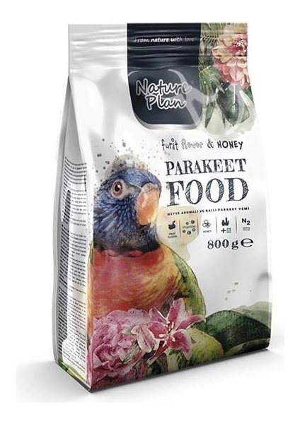 Nature Plan Meyve Aromalı & Ballı Paraket Yemi 800g