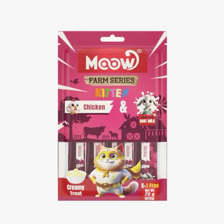 Moow Tavuklu Keçi Sütlü Yavru Kedi Krema 12gr x 6