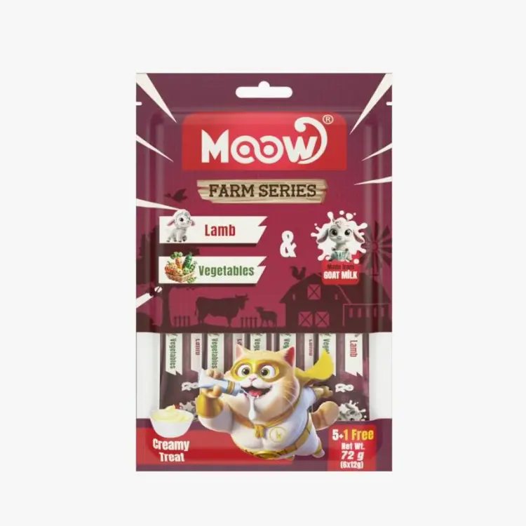 Moow Kuzu Etli & Sebzeli Keçi Sütlü Kedi Krema 12gr x 6