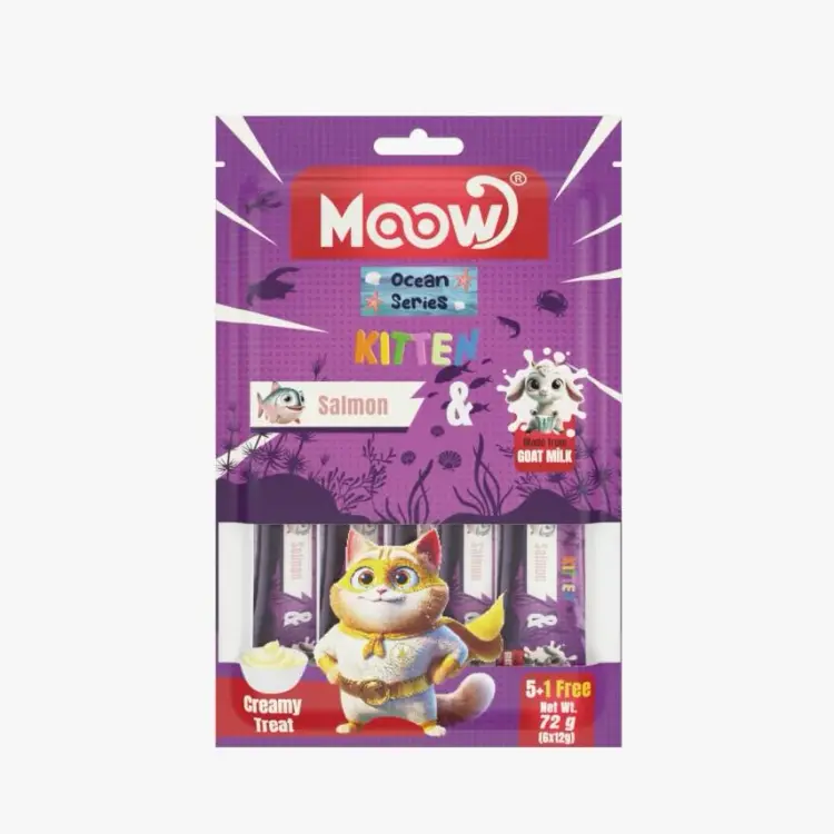 Moow Somonlu Keçi Sütlü Yavru Kedi Krema 12gr x 6