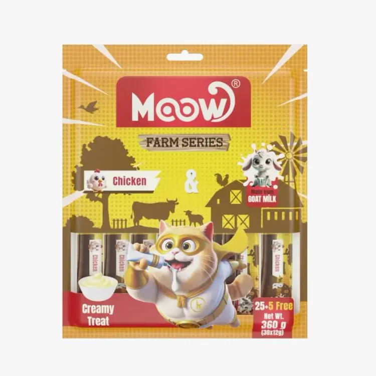 Moow Tavuklu Keçi Sütlü Kedi Krema 12gr x 30'lu