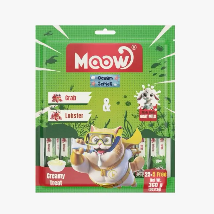 Moow Yengeçli & Istakozlu Keçi Sütlü Kedi Krema 12gr x 30'lu